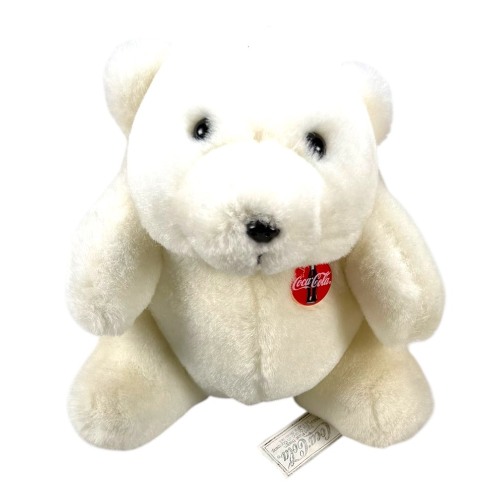 Vintage 1993 Coca Cola Polar Bear Plush Always Coca-Cola Badge 90s Coke Toy